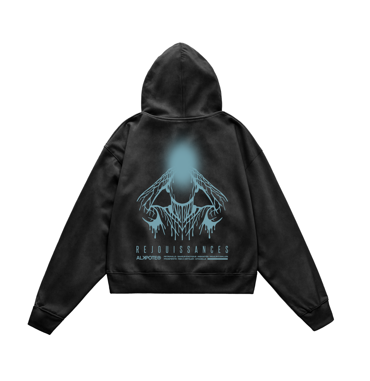 SWEAT-SHIRT CAPUCHE | "REJOUISSANCES" - Noir