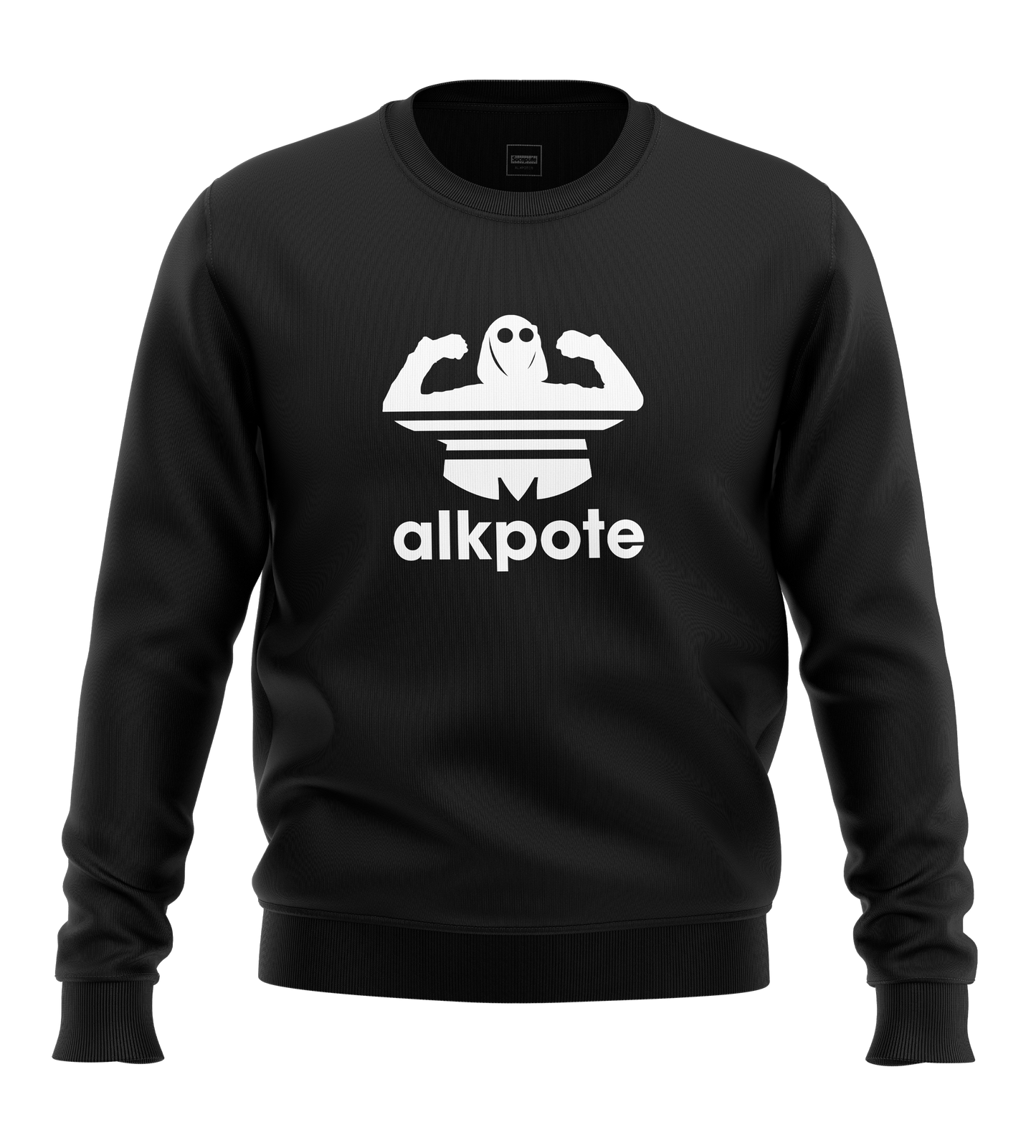 SWEAT-SHIRT COL ROND | "ALK ORIGINALS" - Noir/Blanc
