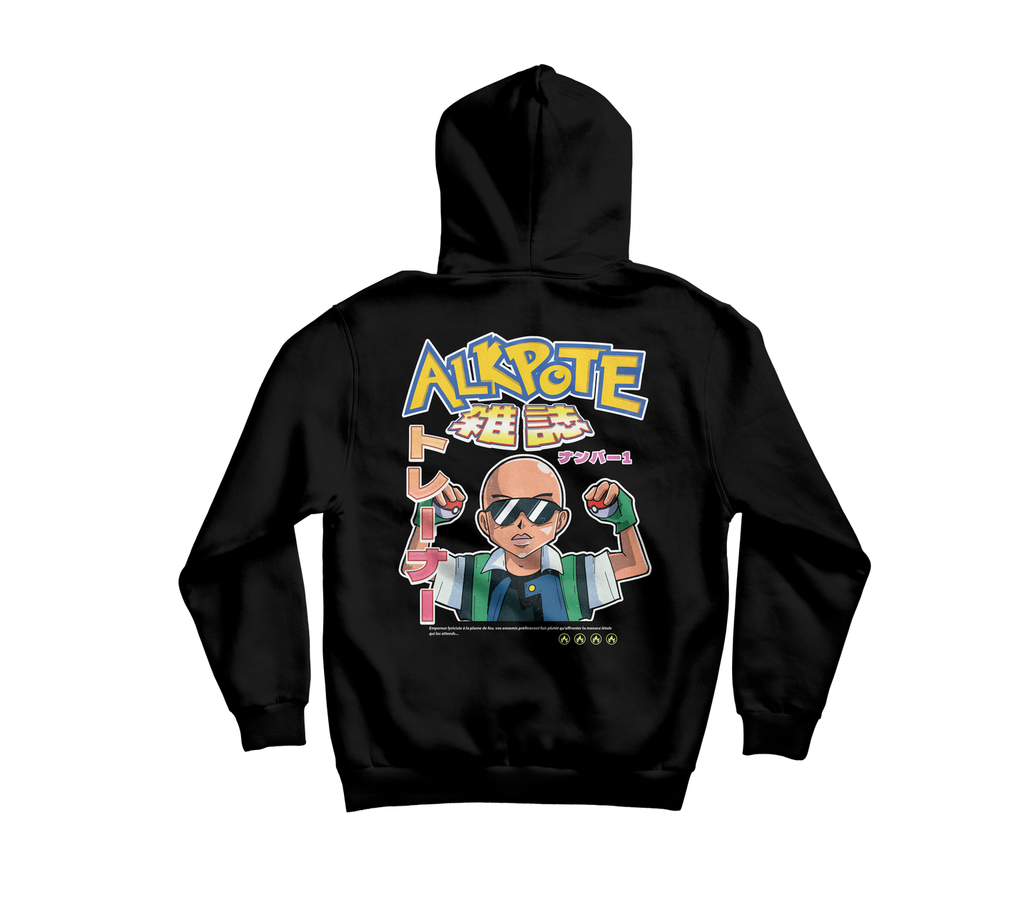 SWEAT SHIRT CAPUCHE "POKEPOTE" | Noir