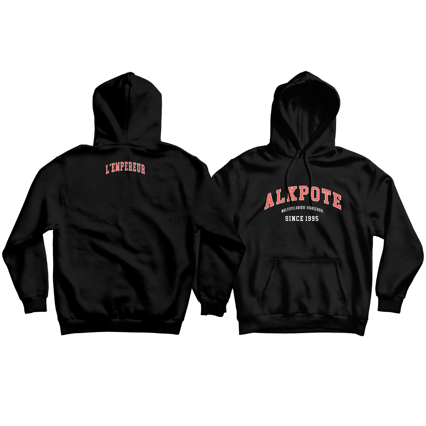 SWEAT SHIRT CAPUCHE "MULTISYLLABIQUE" | Noir