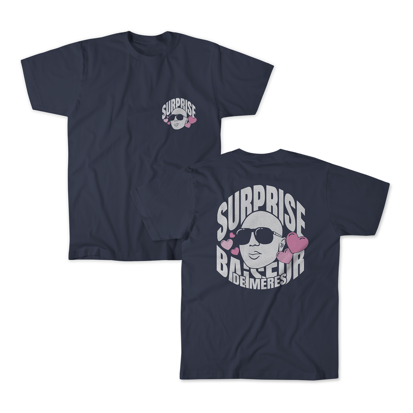 T-SHIRT MANCHES COURTES | "BAISEUR DE MERES" - Marine