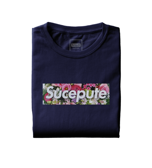 T-SHIRT MANCHES COURTES | "SUCEPUTE FLOWERS" - Navy