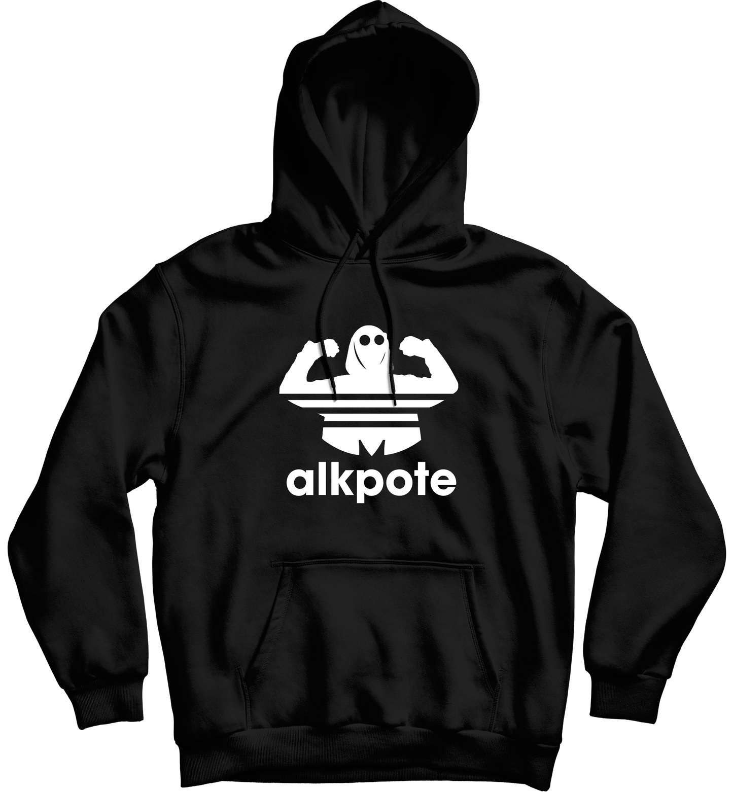 SWEAT-SHIRT CAPUCHE | "ALK ORIGINALS" - Noir/Blanc