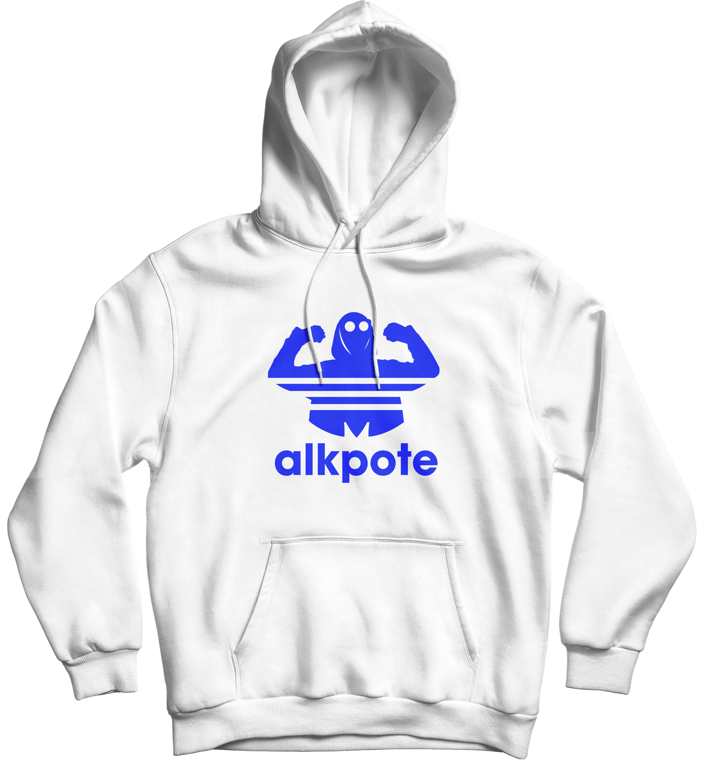 SWEAT-SHIRT CAPUCHE | "ALK ORIGINALS" - Blanc/Bleu