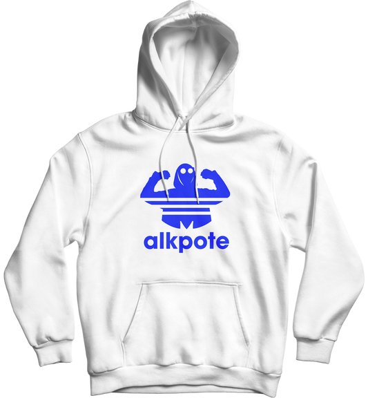 SWEAT-SHIRT CAPUCHE | "ALK ORIGINALS" - Blanc/Bleu
