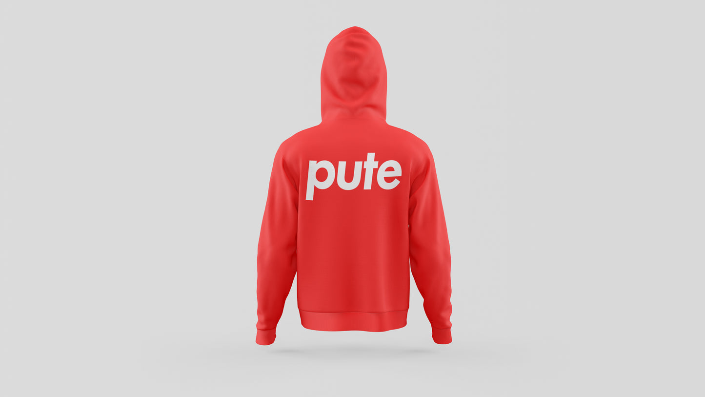 SWEAT-SHIRT CAPUCHE | "SUCEPUTE RECTO/VERSO" - Rouge