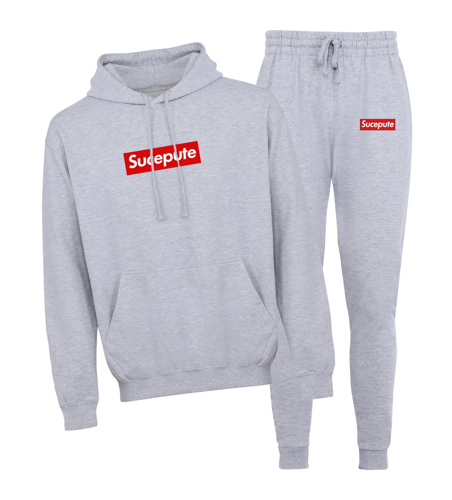 ENSEMBLE CAPUCHE | "SUCEPUTE" - Gris Chiné