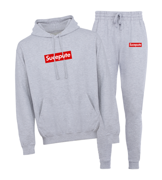ENSEMBLE CAPUCHE | "SUCEPUTE" - Gris Chiné