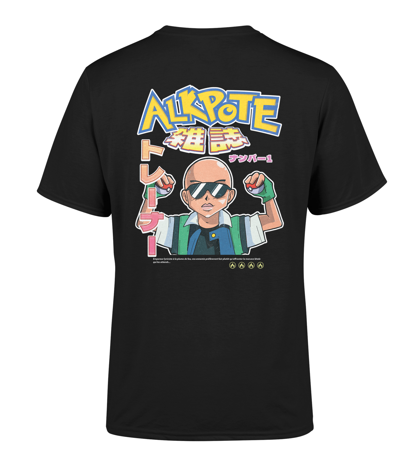 TSHIRT MANCHES COURTES "POKEPOTE" | Noir
