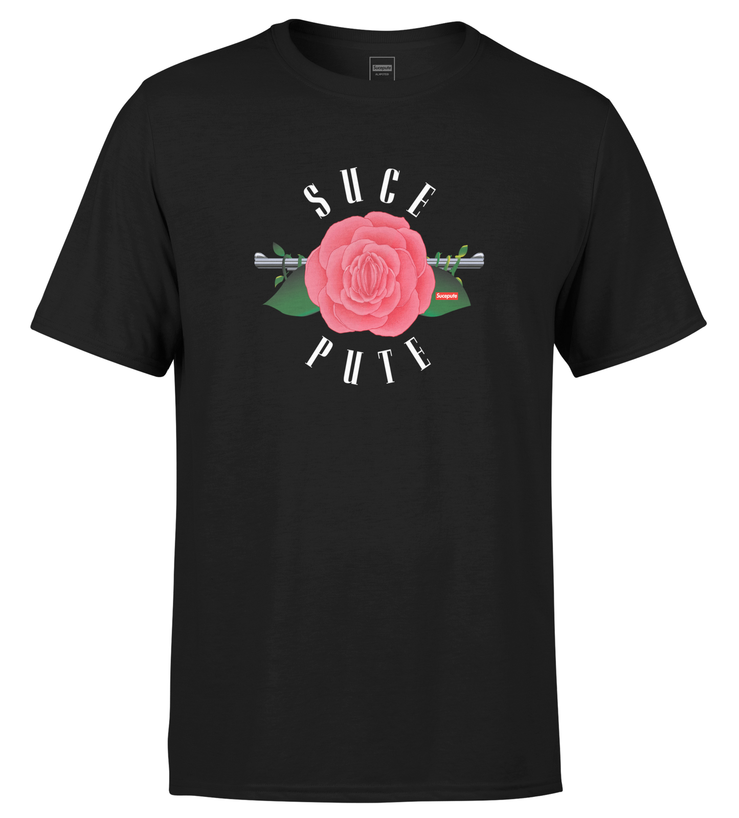 T-SHIRT MANCHES COURTES | "SUCE N' PUTES" - Noir