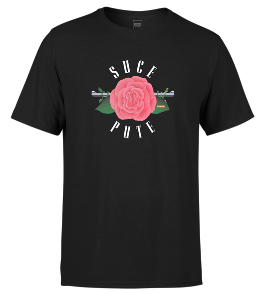 T-SHIRT MANCHES COURTES | "SUCE N' PUTES" - Noir