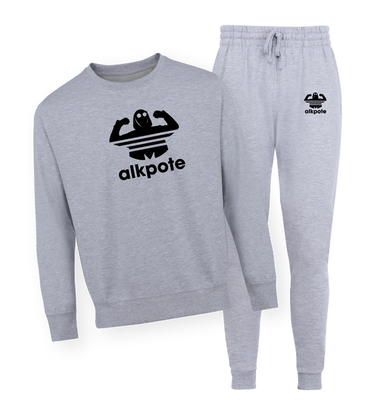 ENSEMBLE COL ROND | "ALK ORIGINALS" - Gris Chiné/Noir