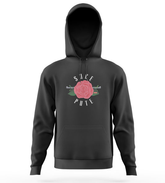 SWEAT-SHIRT CAPUCHE | "SUCE N' PUTES" - Noir
